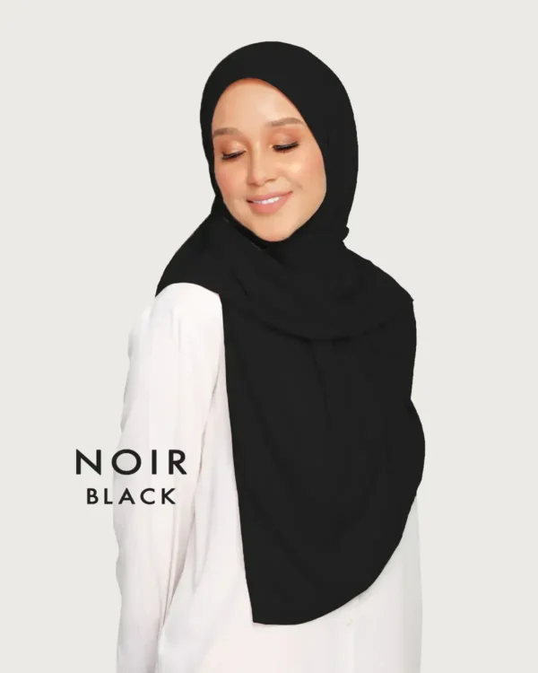 NOIR | Bessential Bawal Magnetic B47 With Styling Button Lux Chiffon Silk